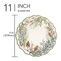 Certified International Winter Forest 4-pc. Melamine Dinner Plate