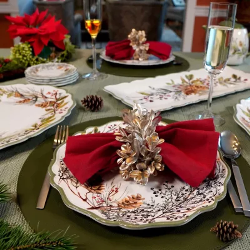 Certified International Winter Forest 4-pc. Melamine Dinner Plate