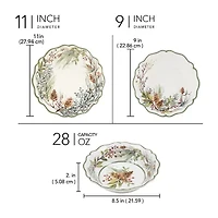 Certified International Winter's Forest 12-pc. Melamine Dinnerware Set