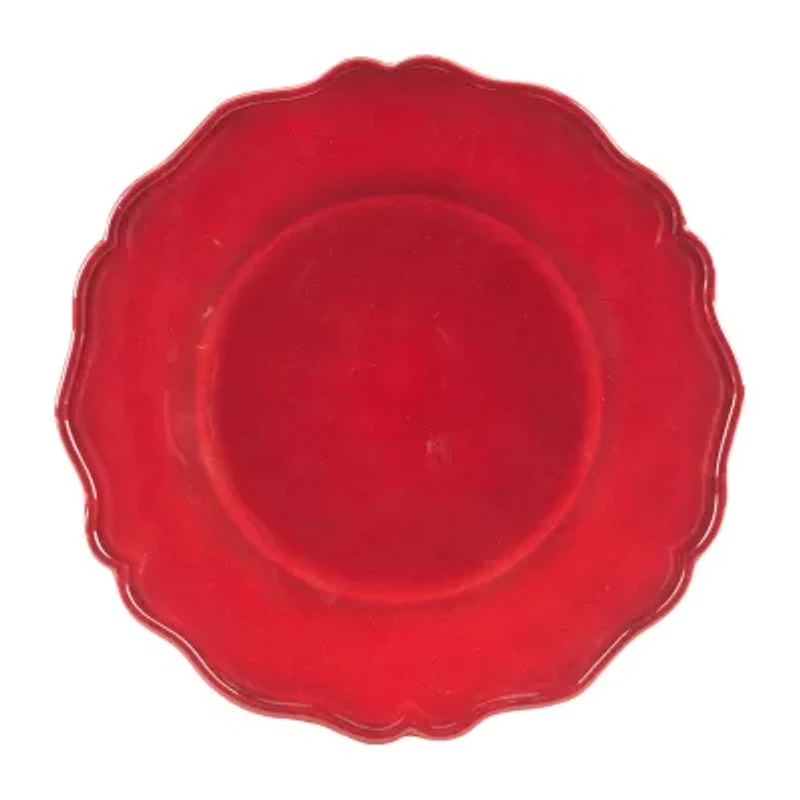 Certified International Red Crackle 4-pc. Melamine Salad Plate
