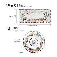 Certified International Christmas Gatherings 2-pc. Melamine Chip + Dip Set