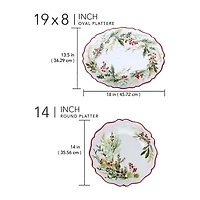 Certified International Christmas Gatherings Serving Platter