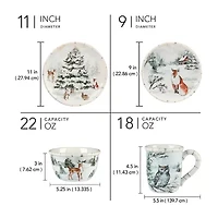 Certified International Winter's Frost 16-pc. Earthenware Dinnerware Set