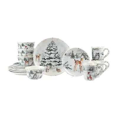 Certified International Winter's Frost 16-pc. Earthenware Dinnerware Set