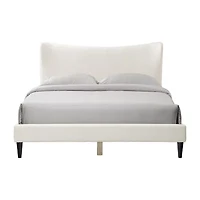Lumi Wingback Upholstered Queen Bed