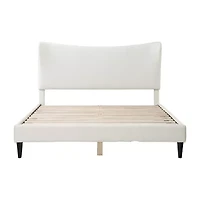 Lumi Wingback Upholstered Queen Bed
