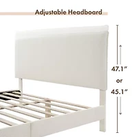 Lumi Boucle Fabric Queen Bed