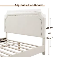 Lumi Nailhead Queen Bed