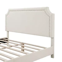 Lumi Nailhead Queen Bed