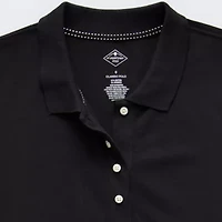 St. John's Bay Womens Adaptive Short Sleeve Easy-on + Easy-off Polo Shirt