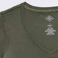 St. John's Bay Womens Easy-on + Easy-off V Neck 3/4 Sleeve Adaptive T-Shirt