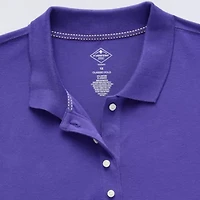 St. John's Bay Plus Womens Adaptive Short Sleeve Easy-on + Easy-off Polo Shirt