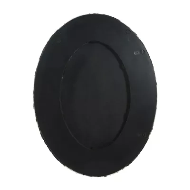 Stylecraft Cow Hide Hammer Nail Trim Wall Mount Oval Wall Mirror