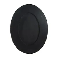 Stylecraft Cow Hide Hammer Nail Trim Wall Mount Oval Wall Mirror