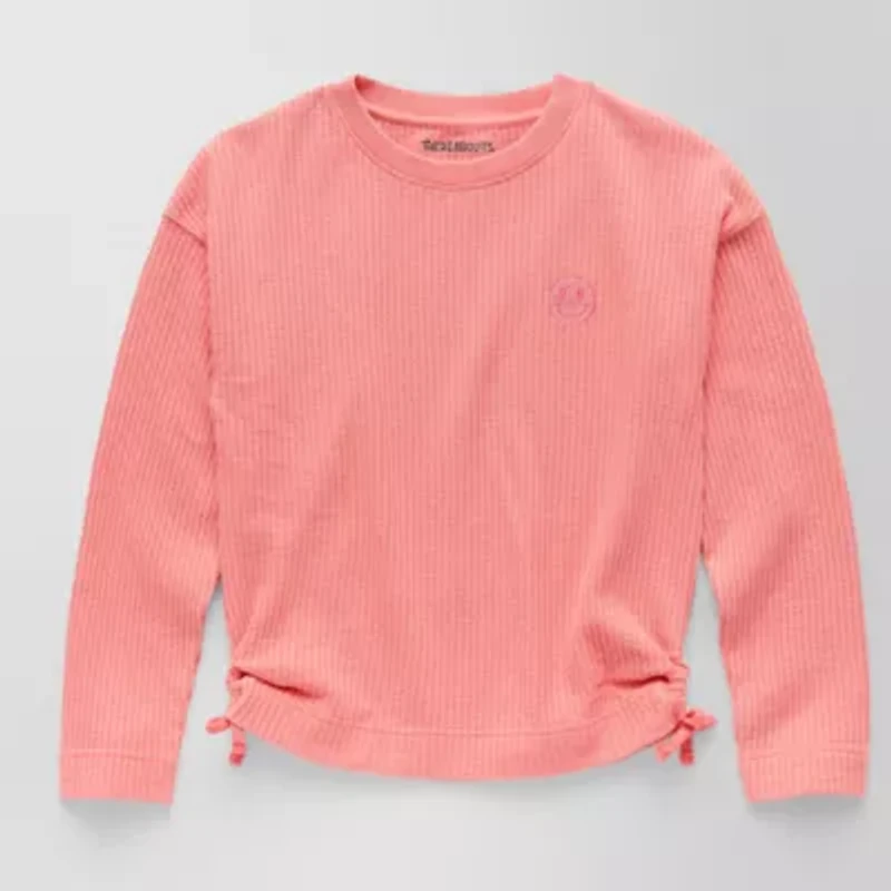Thereabouts Little & Big Kid Girls Round Neck Long Sleeve T-Shirt