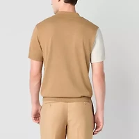 J. Ferrar Mens Short Sleeve Polo Sweater