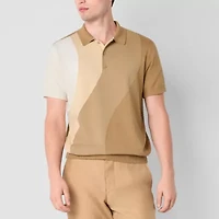 J. Ferrar Mens Short Sleeve Polo Sweater