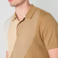 J. Ferrar Mens Short Sleeve Polo Sweater