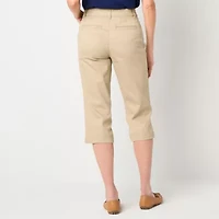 St. John's Bay Womens Straight Mid Rise Tall Capri Pant