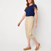 St. John's Bay Womens Straight Mid Rise Tall Capri Pant