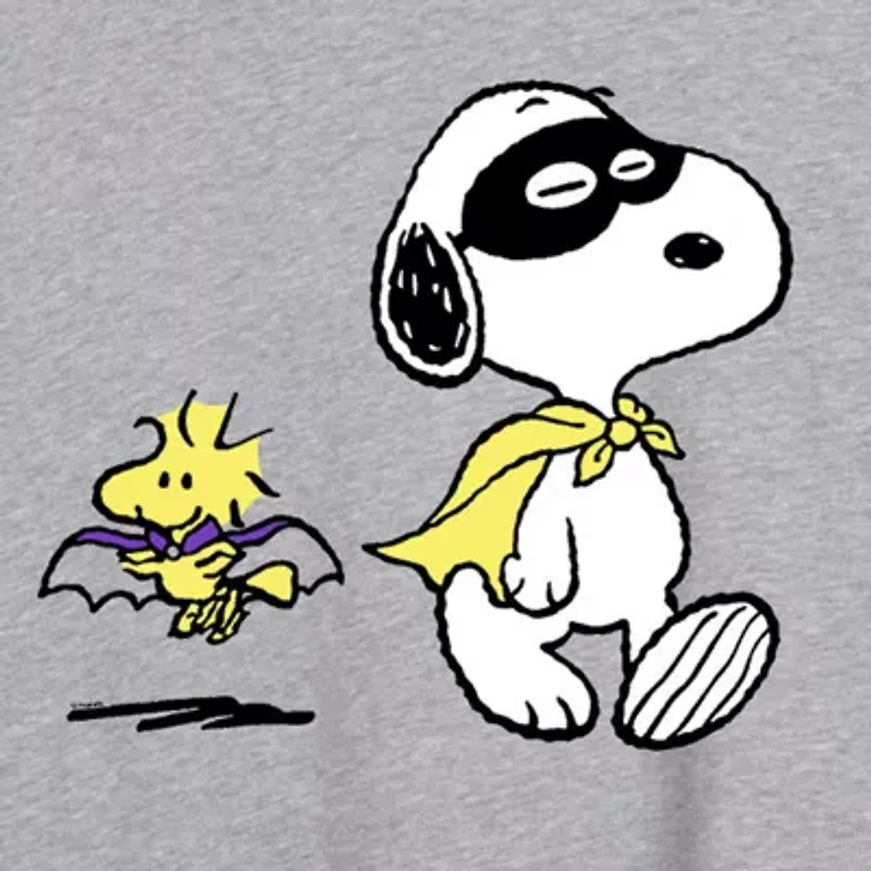 Womens Crew Neck Short Sleeve Snoopy Graphic T-Shirt