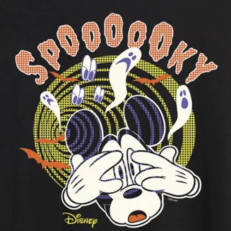 Womens Crew Neck Short Sleeve Mickey and Friends Graphic T-Shirt