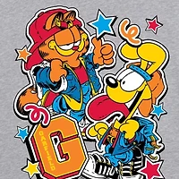 Womens Crew Neck Short Sleeve Garfield Graphic T-Shirt