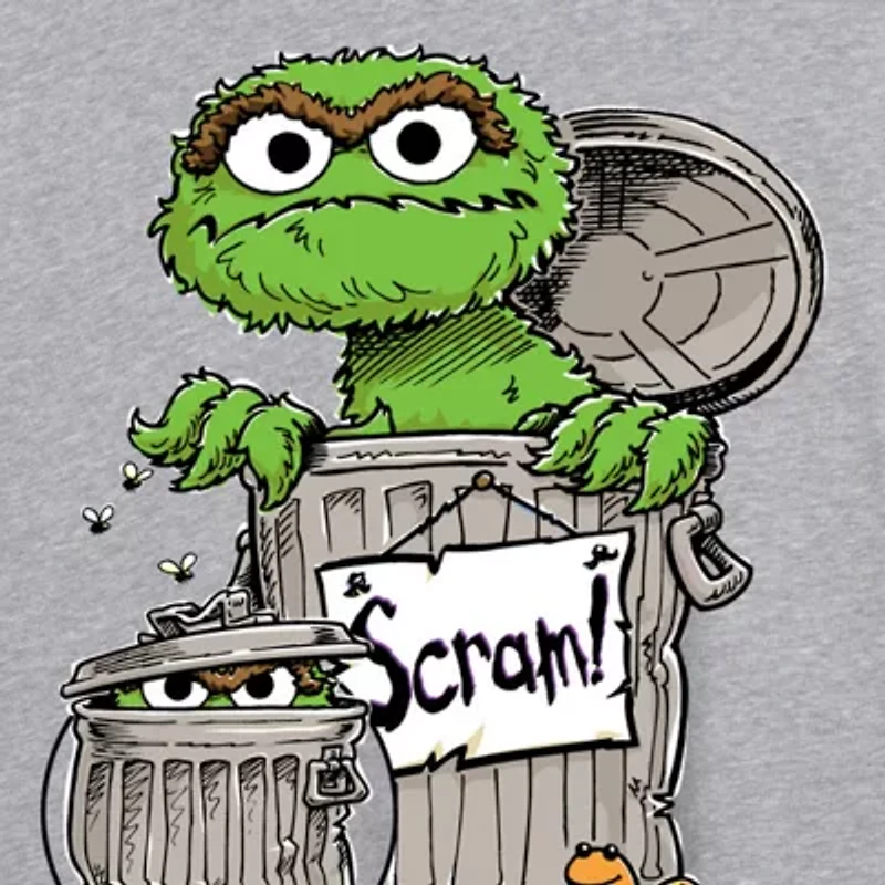 Womens Crew Neck Short Sleeve Sesame Street Graphic T-Shirt