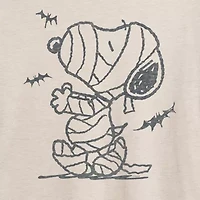 Womens Crew Neck Short Sleeve Snoopy Graphic T-Shirt