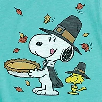 Girls Crew Neck Short Sleeve Snoopy Graphic T-Shirt