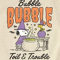 Girls Crew Neck Short Sleeve Snoopy Graphic T-Shirt