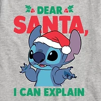 Disney Collection Little & Big Kid Boys Crew Neck Short Sleeve Regular Fit Lilo Stitch Graphic T-Shirt