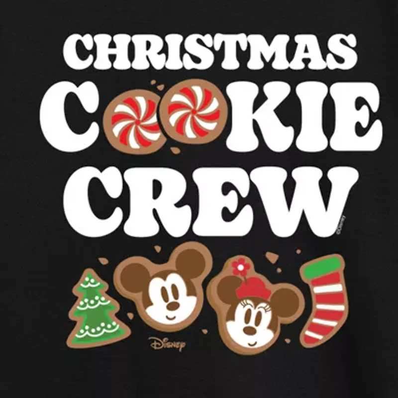 Disney Collection Boys Crew Neck Long Sleeve Mickey and Friends Graphic T-Shirt