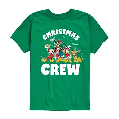 Disney Collection Boys Crew Neck Short Sleeve Mickey and Friends Mouse Graphic T-Shirt