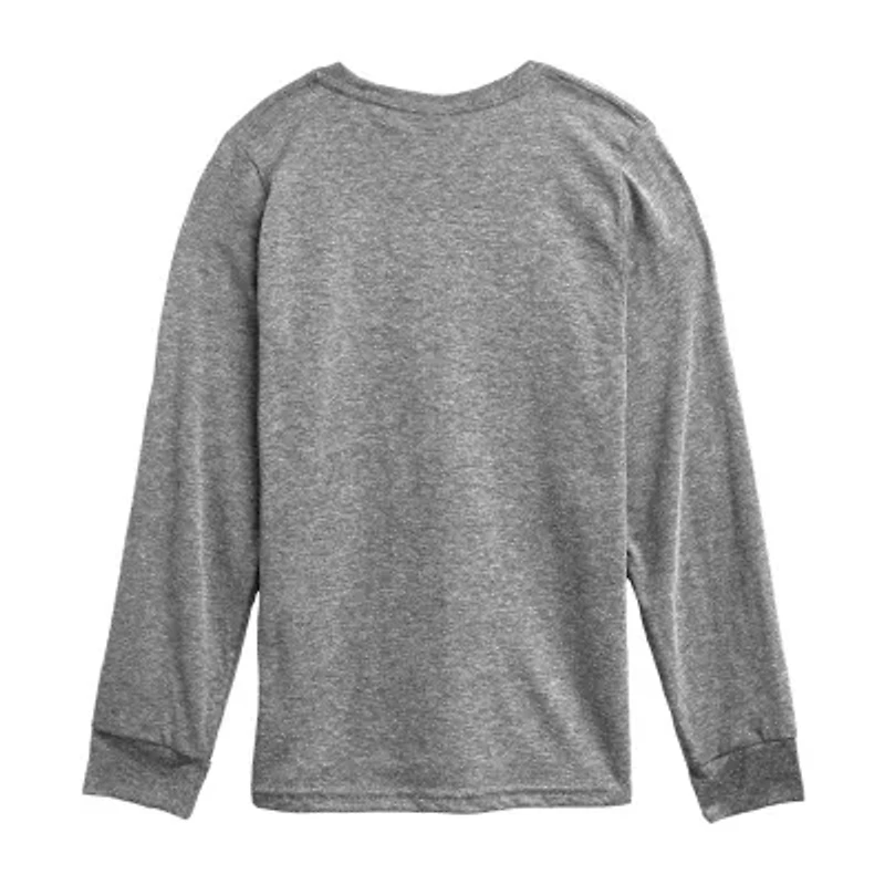 Disney Collection Boys Crew Neck Long Sleeve Mickey and Friends Mouse Graphic T-Shirt