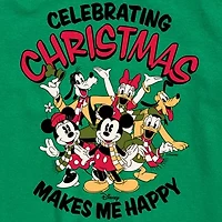 Disney Collection Boys Crew Neck Short Sleeve Mickey and Friends Graphic T-Shirt