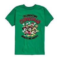 Disney Collection Boys Crew Neck Short Sleeve Mickey and Friends Graphic T-Shirt