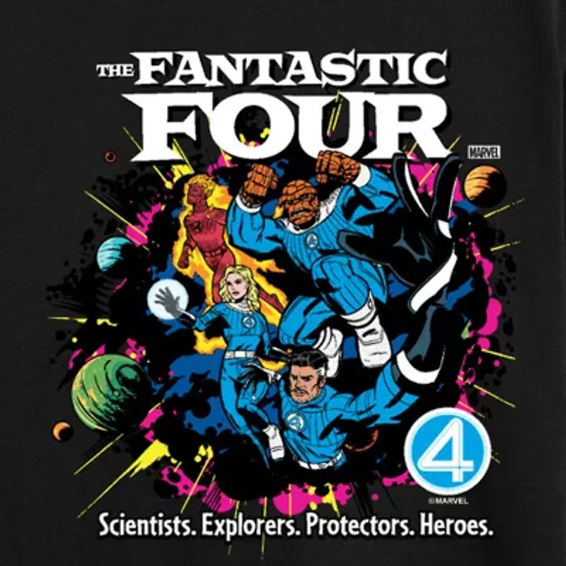 Disney Collection Boys Crew Neck Long Sleeve Marvel Graphic T-Shirt