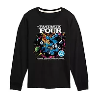 Disney Collection Boys Crew Neck Long Sleeve Marvel Graphic T-Shirt