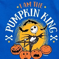 Disney Collection Boys Crew Neck Short Sleeve Nightmare Before Christmas Graphic T-Shirt