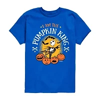 Disney Collection Boys Crew Neck Short Sleeve Nightmare Before Christmas Graphic T-Shirt