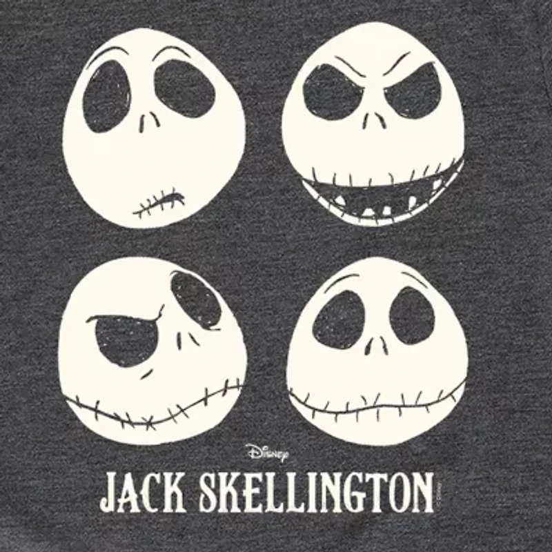 Disney Collection Boys Crew Neck Short Sleeve Nightmare Before Christmas Graphic T-Shirt