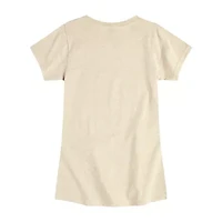 Disney Collection Girls Round Neck Short Sleeve Marvel Graphic T-Shirt