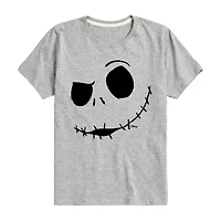 Disney Collection Boys Crew Neck Short Sleeve Nightmare Before Christmas Graphic T-Shirt