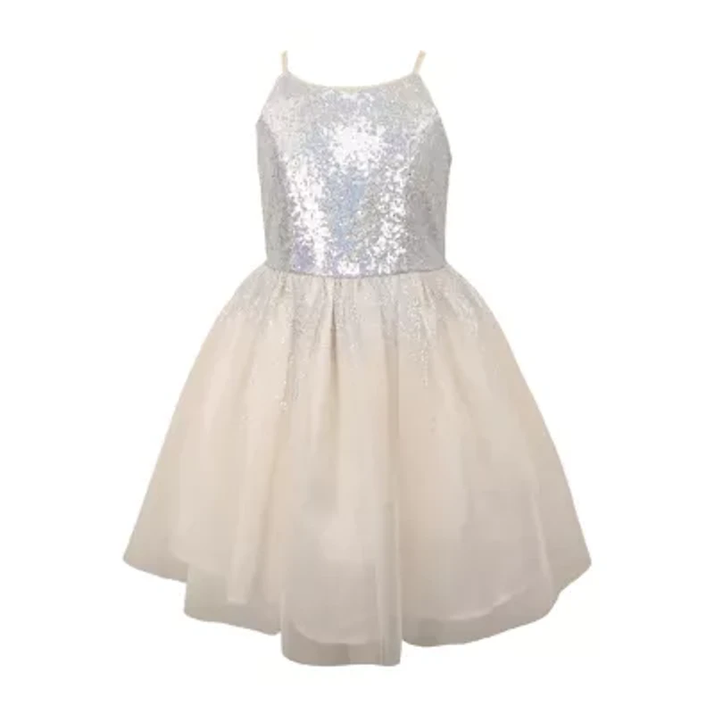 Lilt Big Kid Girls Sleeveless Fit + Flare Dress