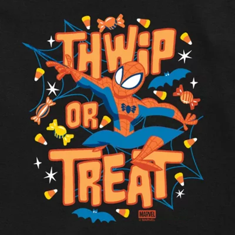 Little & Big Kid Boys Crew Neck Short Sleeve Regular Fit Spiderman Graphic T-Shirt