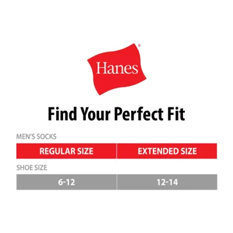 Hanes Ultimate Mens Multi-Pack 12 Pair Big and Tall Quarter Ankle Socks