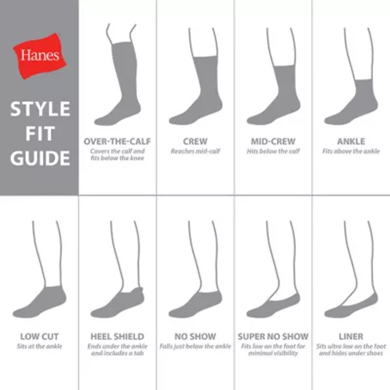 Hanes Ultimate Mens Multi-Pack 12 Pair Big and Tall Quarter Ankle Socks