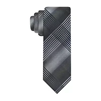 Van Heusen Black Shaded Plaid Tie