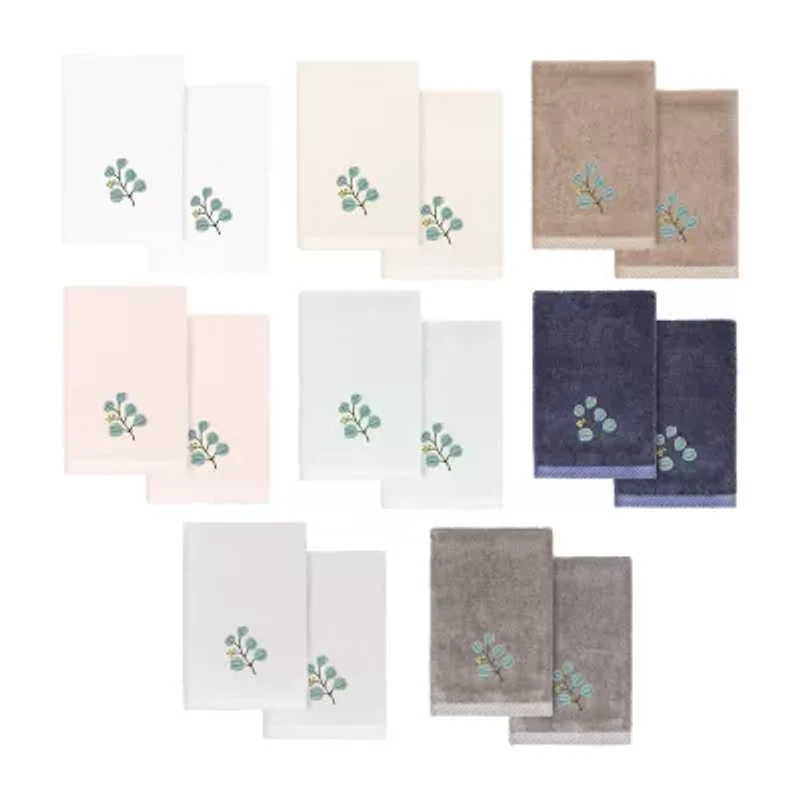 Linum Home Textiles Botanica 2-pc. Embellished Fingertip Towel